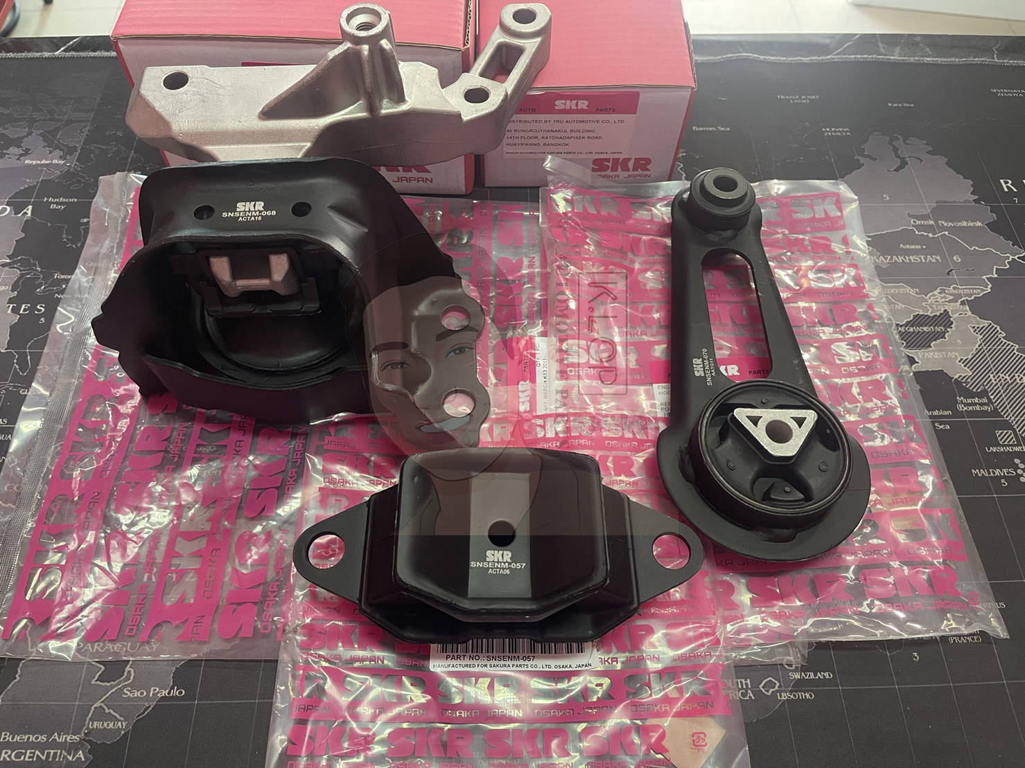 ชุดยางแท่นเครื่อง SKR : OEM JAPAN (NISSAN MARCH,ALMERA 2012)