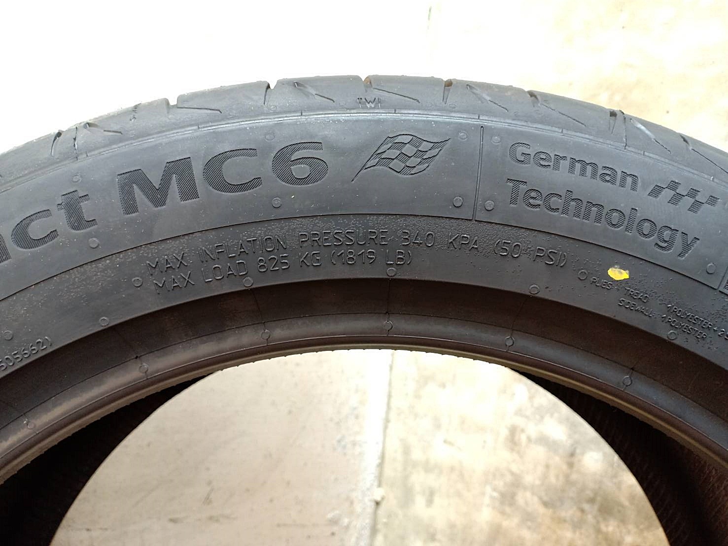 CONTINENTAL MC6 235/50R18 ยางปี19 ราคาเส้นละ 4,750 บาท