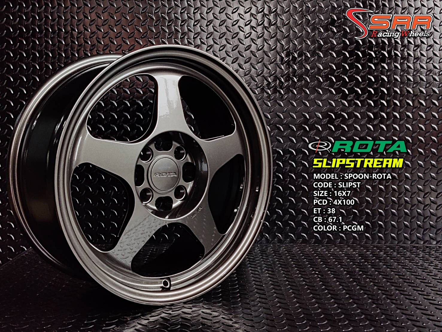SPOON ROTA ขอบ16x7 4H100 ET38 PCGM ราคาพิเศษ