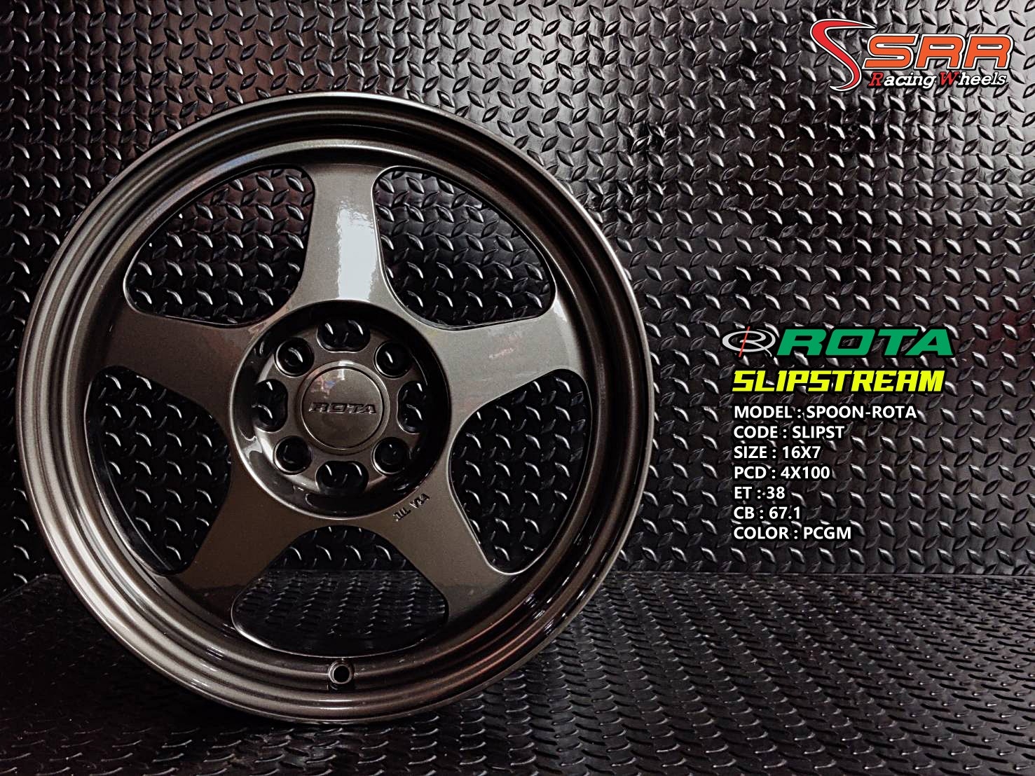 SPOON ROTA ขอบ16x7 4H100 ET38 PCGM ราคาพิเศษ