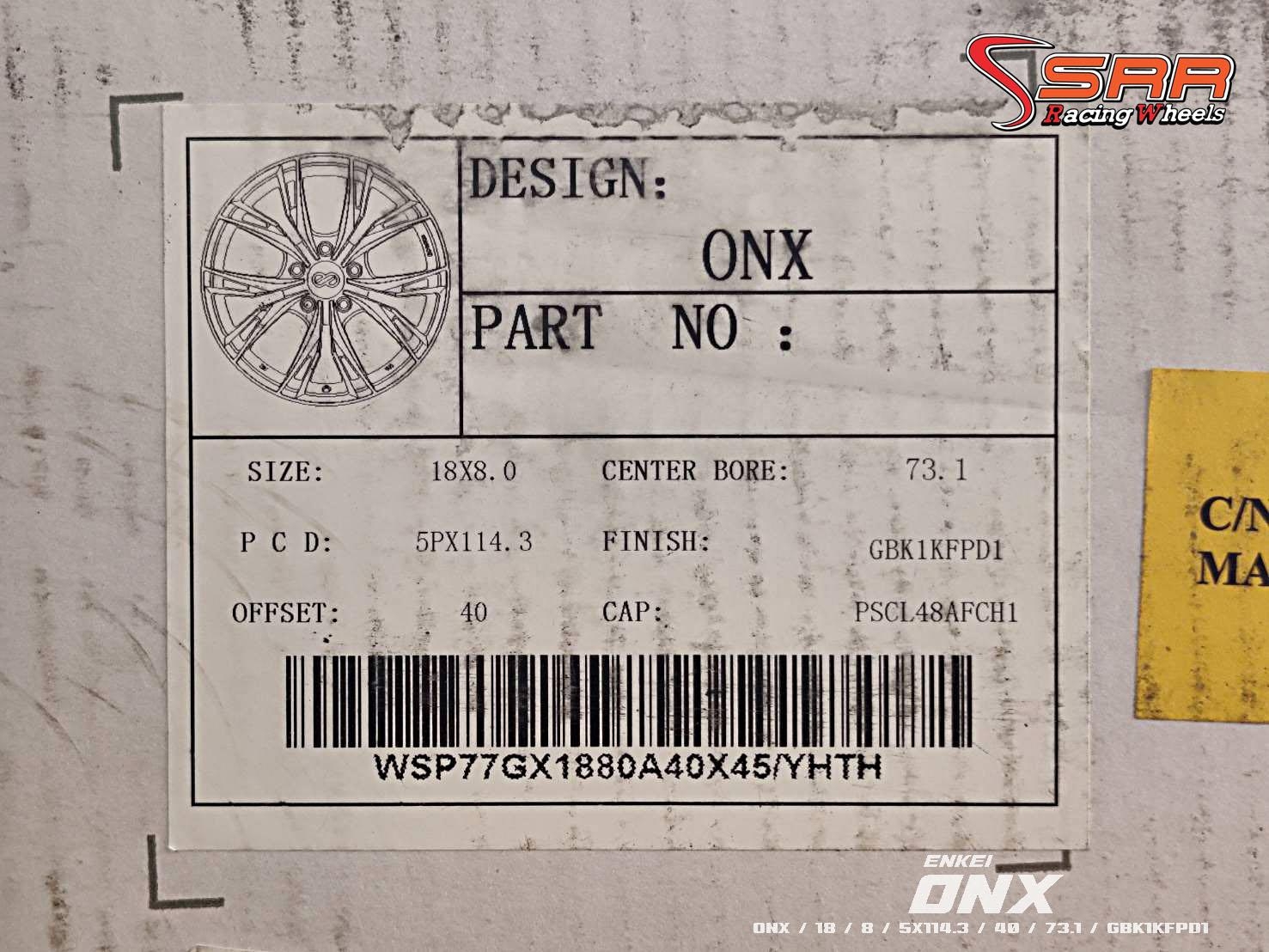 ENKEI ONX ขอบ18 5x114.3 ET40 GBK1KFPD1 ราคาพิเศษ