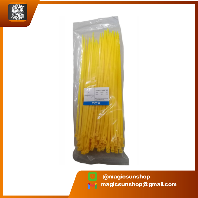 Cable tie Size 10 4.0x250mm (100pcspack)เหลือง