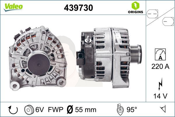 439730 ไดชาร์จ Valeo รุ่น BMW N47 Series 5 F10/ X3 F25