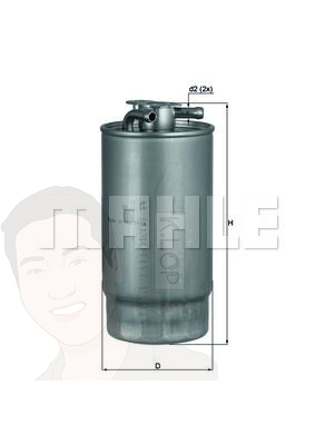 KL 160-1 กรองเชื้อเพลิง BMW ดีเซล / E46 E39 E53, เรนจ์โรเวอร์ 3.0 TD6 ปี 05 ยี่ห้อ MAHLE