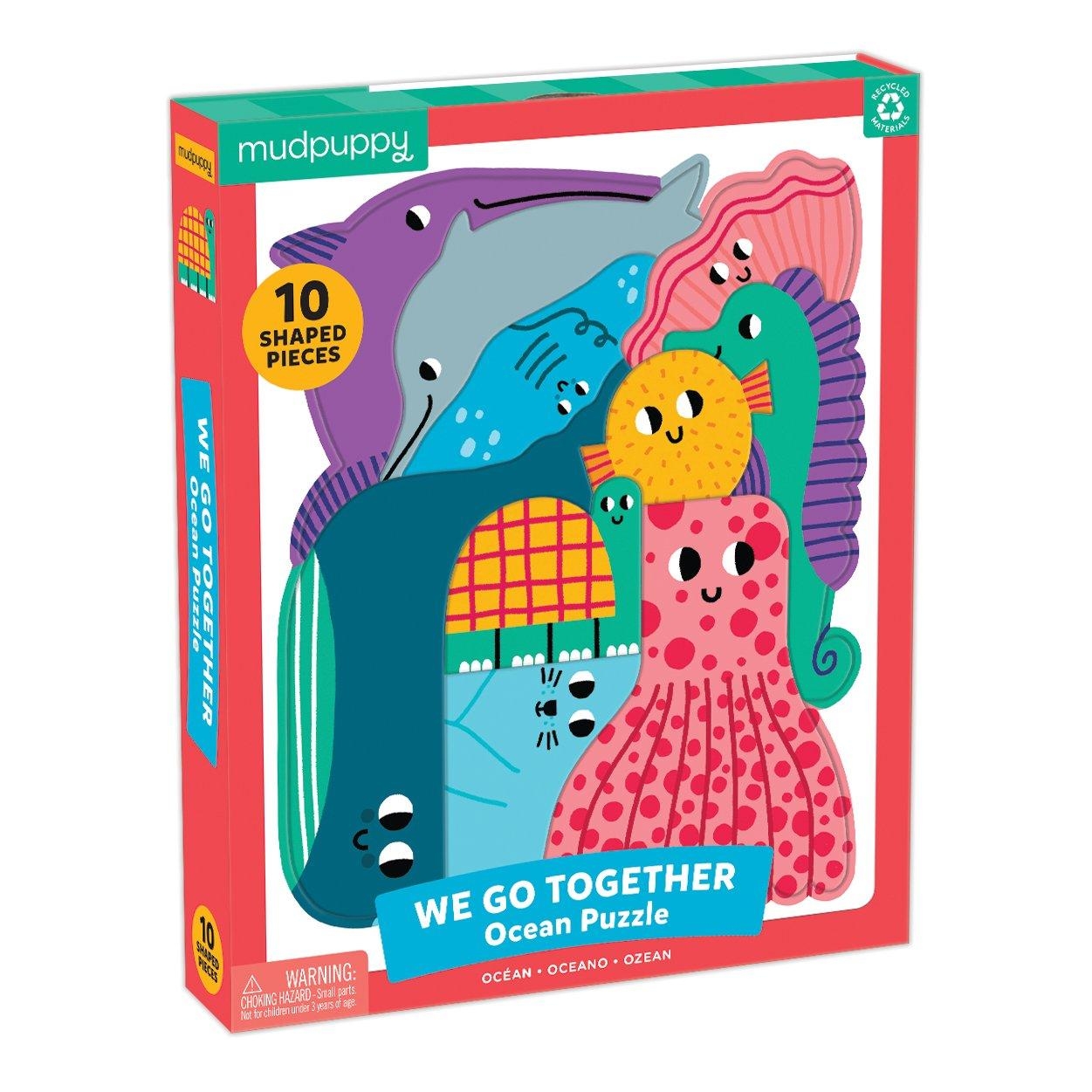 Mudpuppy - We Go Together : Ocean - Shaped Puzzle 10 pcs.