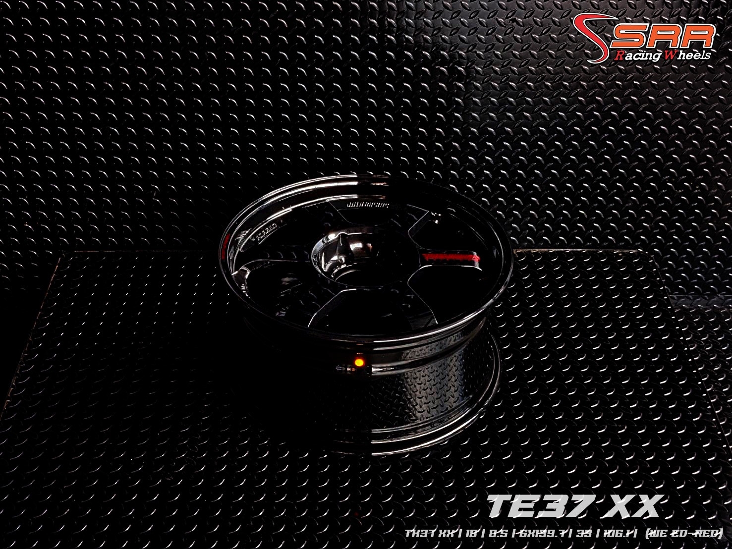 TE37 XX ล้อไทย ขอบ18 6H139.7 ET33 BLACK (WE ED-RED) ราคาพิเศษ