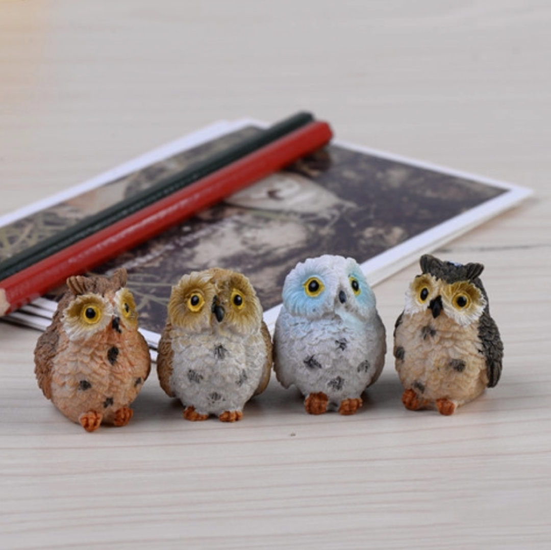 นกฮูกจิ๋ว 1ชุด มี 4 ตัว