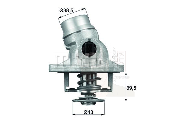 TM 12 105 วาลว์น้ำควบคุมไฟฟ้า M62 รุ่น ใหญ่ / X5 4.4 (E53) 5 (E39) 7 (E38), Range Rover ปี03 11531436386 (ยี่ห้อ MAHLE)