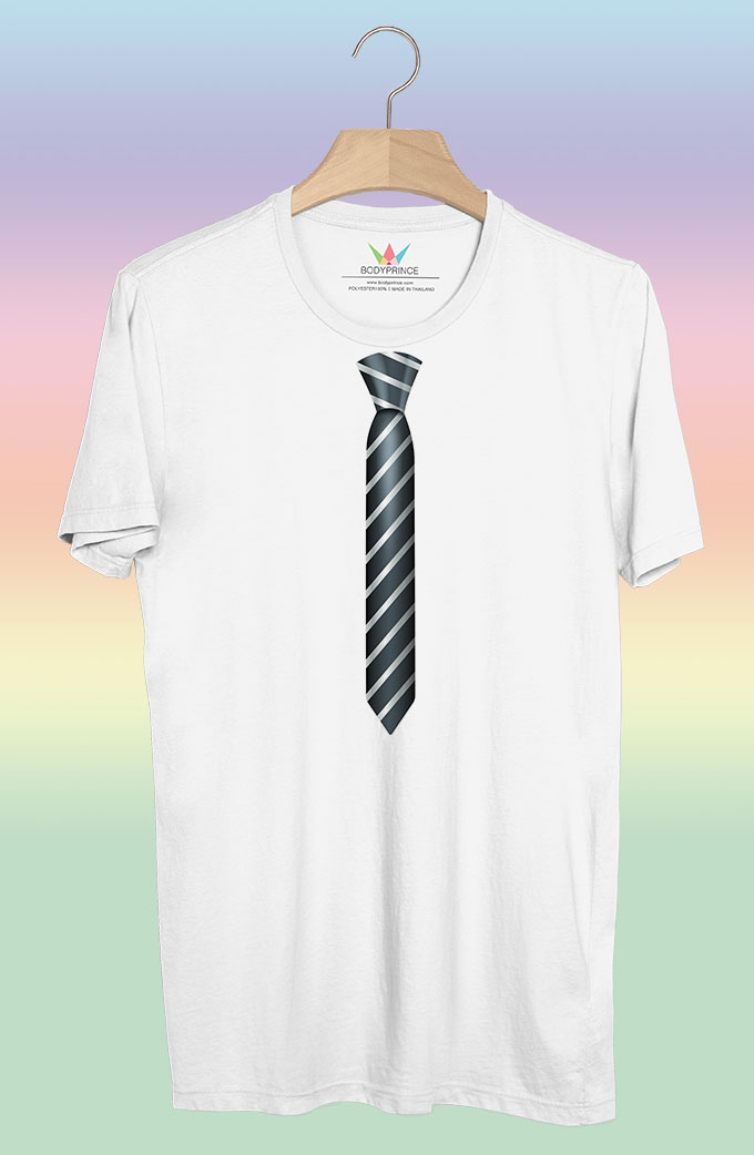 BP152 เสื้อยืด เนคไท #7