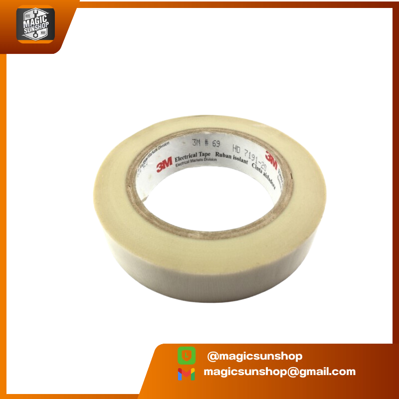901115 3M 3M Glass Cloth Electrical Tape 69 (1")x36yd 7-mil white