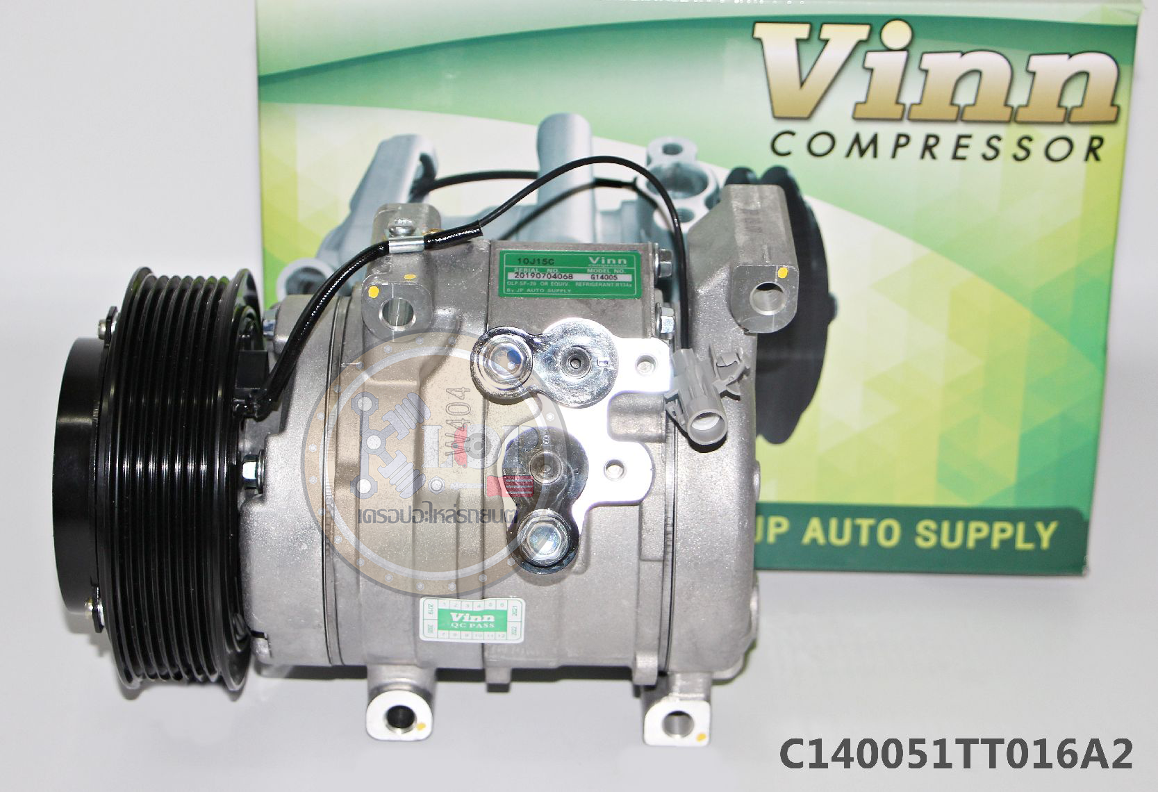 C140051TT016A2 คอมแอร์ VINN : TOYOTA 10S15C FORTUNER, INNOVA เบนซิน (งานไตหวัน-จีน)