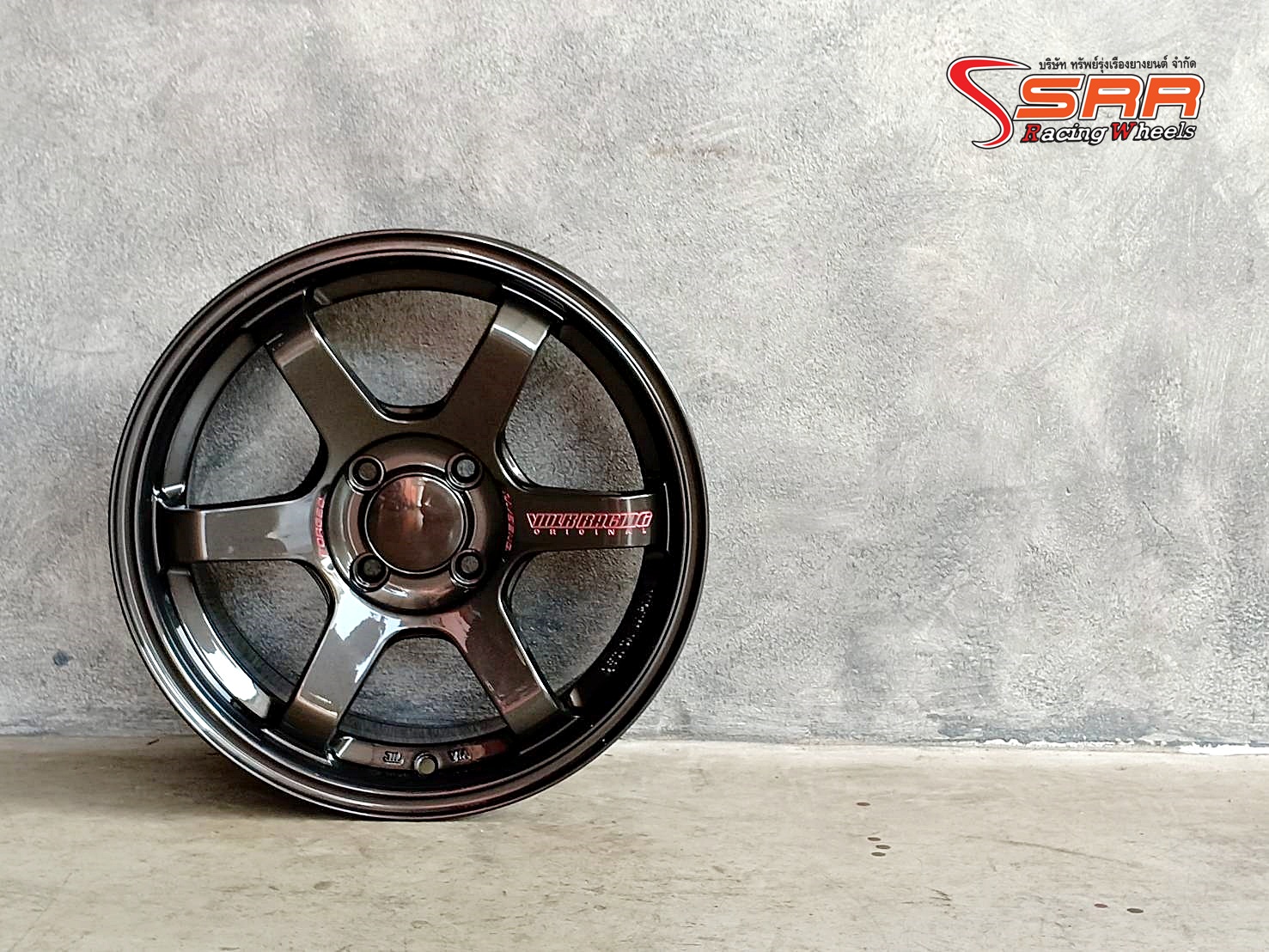 TE37 AOW-11 FlowForming ขอบ15 4x100 สีกันหยอดแดง