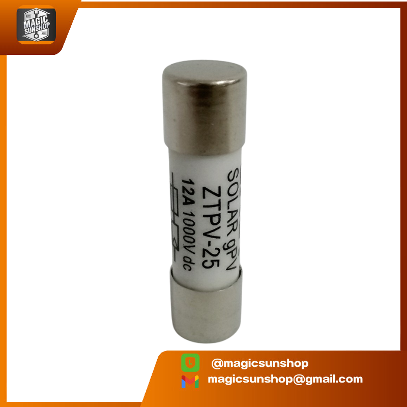 Ceramic fuse 12A 1000V 10x38MM