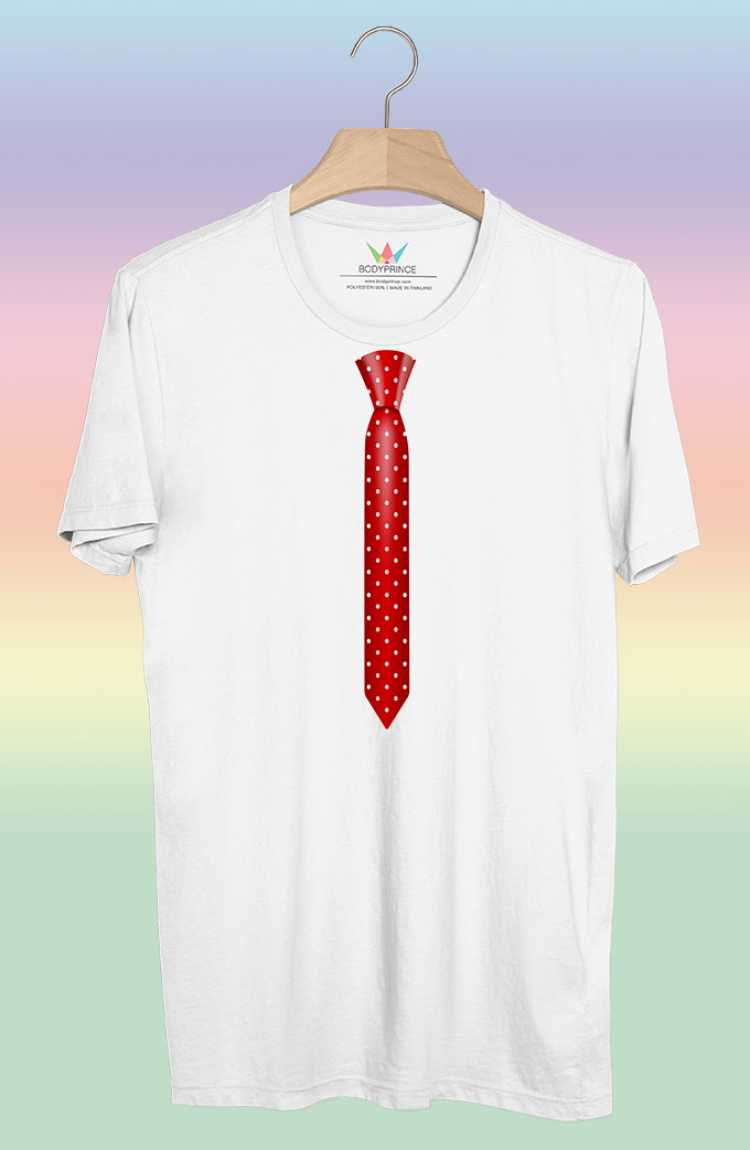 BP153 เสื้อยืด เนคไท #8