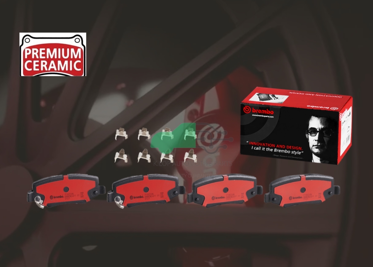 P18 024N ผ้าเบรกหลัง (แท้ BREMBO รุ่น Ceramic) JEEP Wrangler JK ปี11