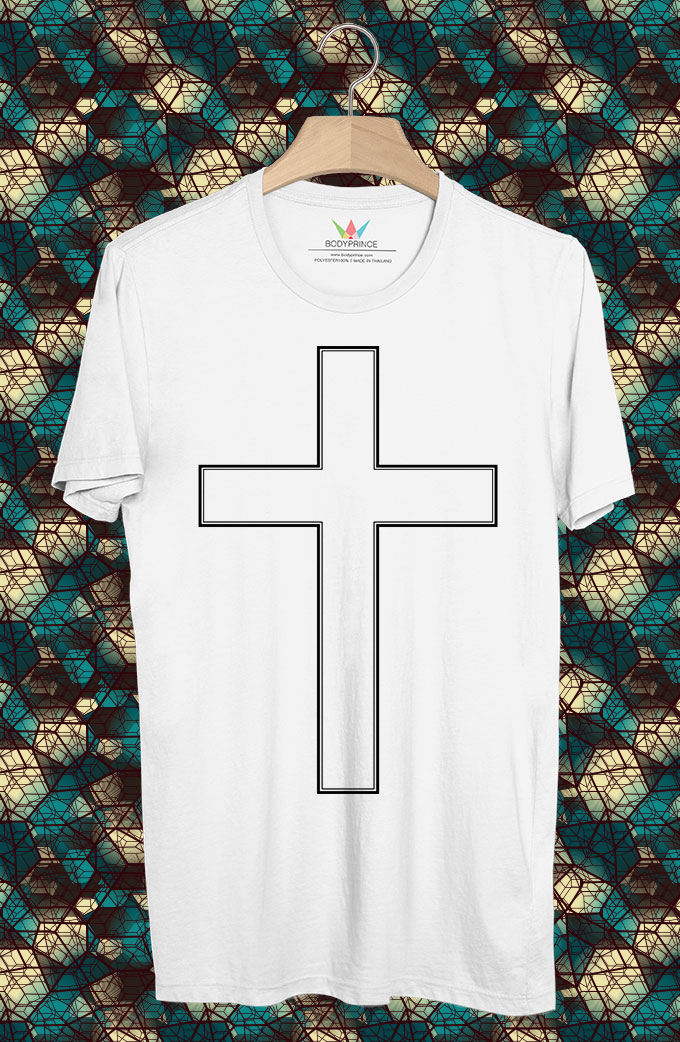 BP81 เสื้อยืด White Cross