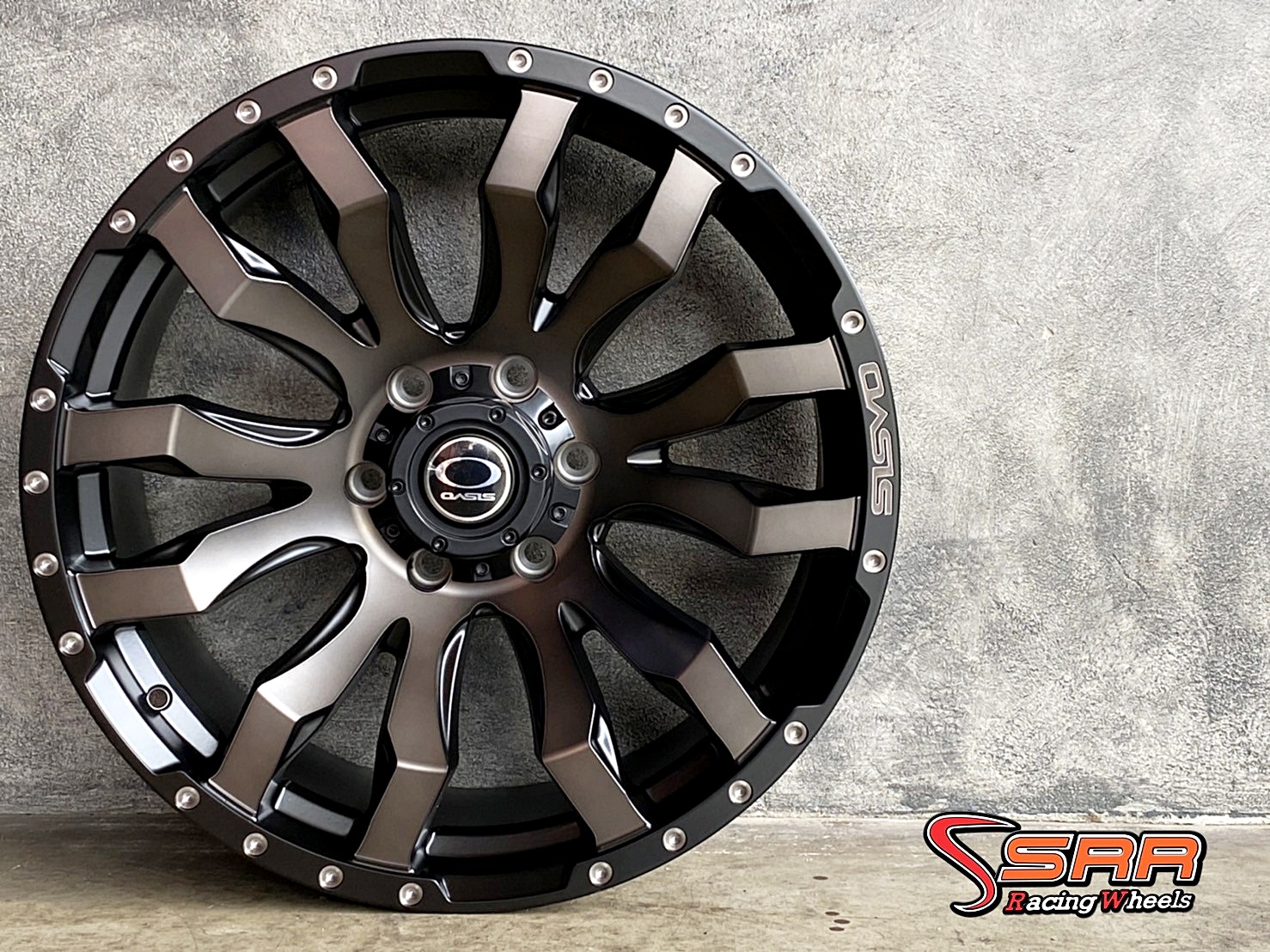 MARVEL-26 OASIS 20x9 6H139.7 ET+18 สีดำด้านหน้าชา