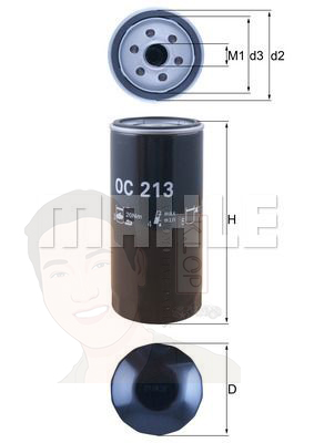 OC 213 กรองน้ำมันเครื่อง 911 (993) 3.6, 3.8 Carrera ยี่ห้อ MAHLE