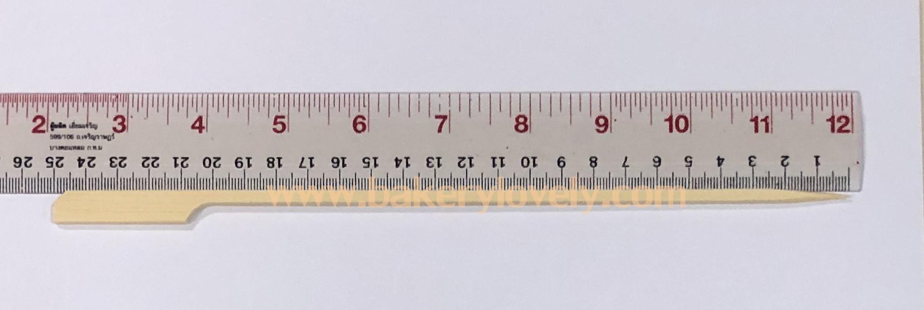 ไม้เสียบหัวธง เกรด A ยาว 25 cm เหลี่ยม