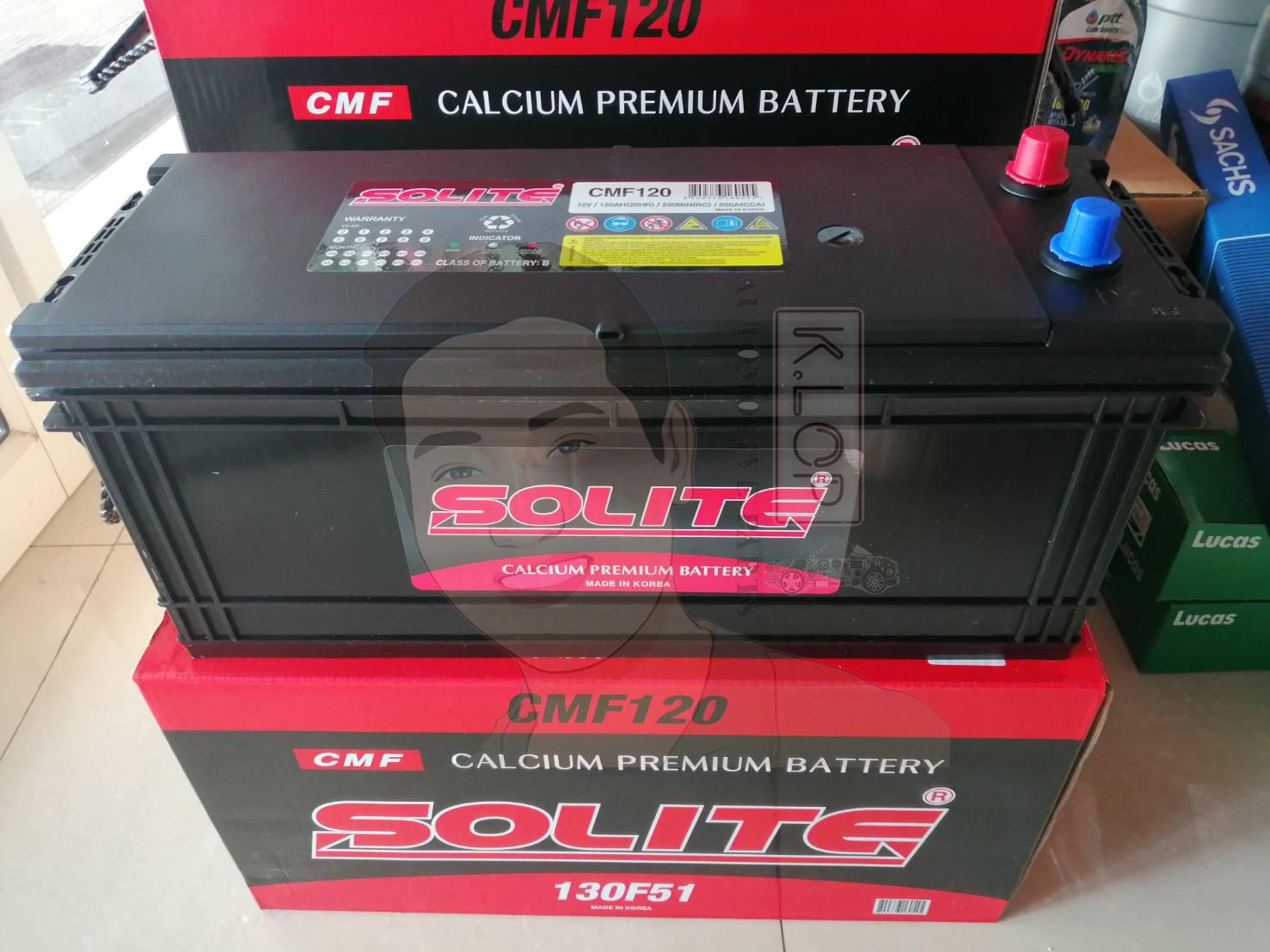 แบตเตอรี่ Solite : CMF120 (130F51, N120) แท้ MADE IN KOREA (CV : Commercial Vehicle)