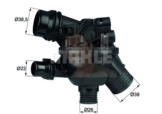TM 19 102 วาลว์น้ำควบคุมไฟฟ้า N43 N46 / 3 (E90) 5 (E60) 11538671515 (ยี่ห้อ MAHLE)