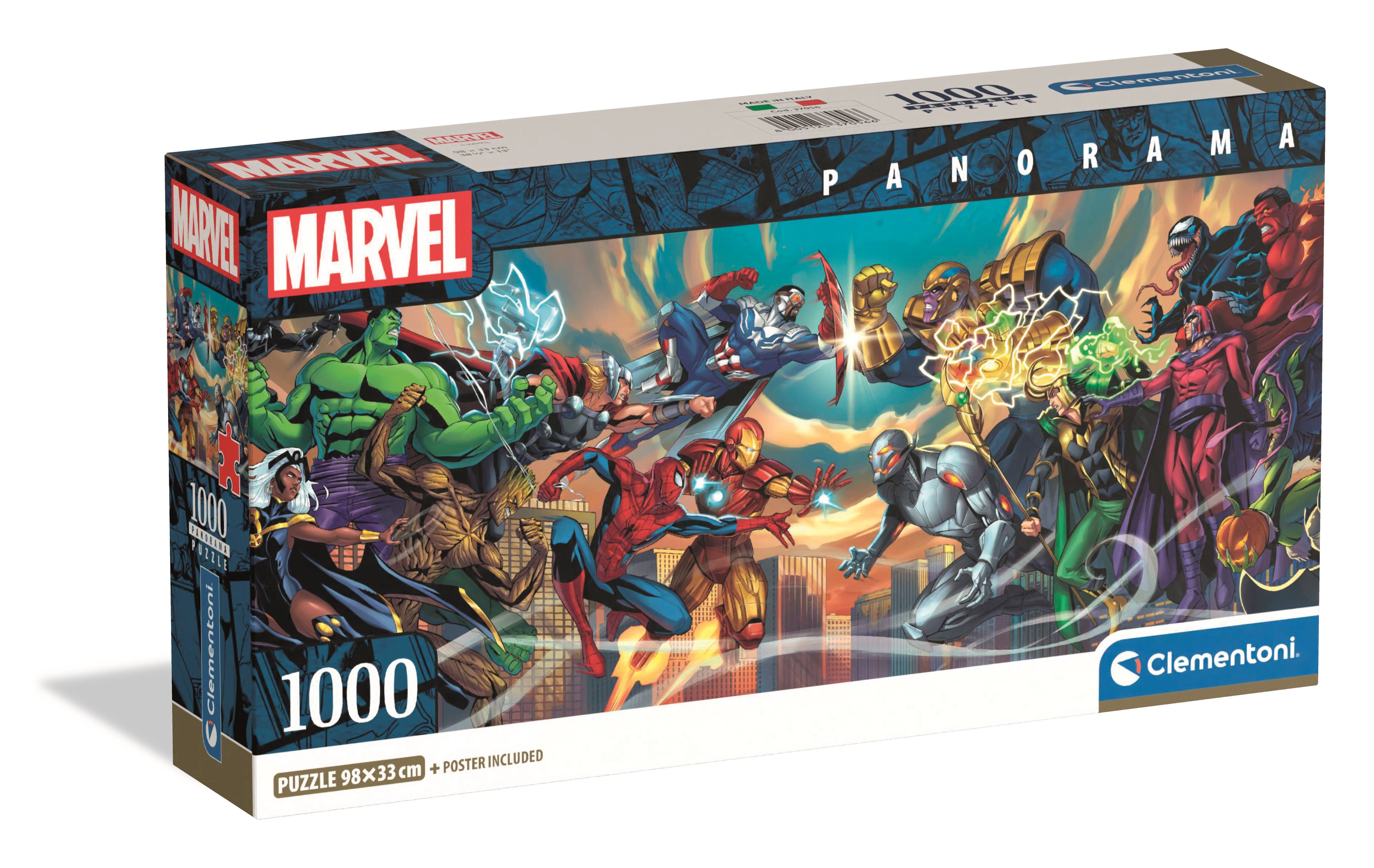 Clementoni - MARVEL : Heroes vs Villains (Panorama) 1000 pcs.