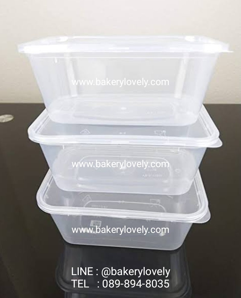 กล่องพลาสติกใส่อาหาร 650 ml PP สีใสขุ่น