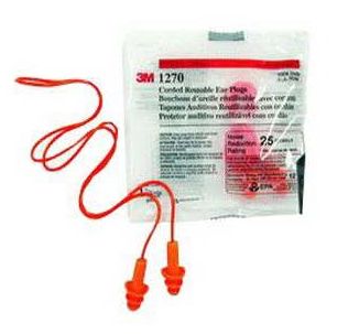 ปลั๊กอุดหู รุ่น 3M 1270 สายพีวีซี สีส้ม ซองละ 1 ชิ้น ขายยกกล่อง 100 ชิ้น