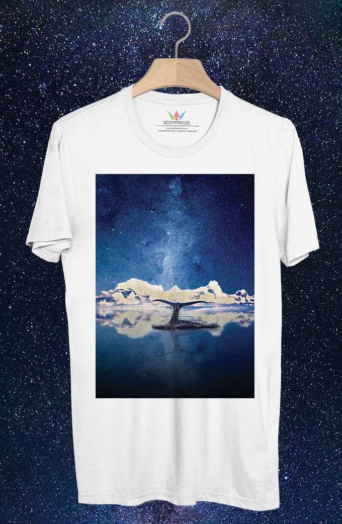 BP615 เสื้อยืด Milky Way and The Sea