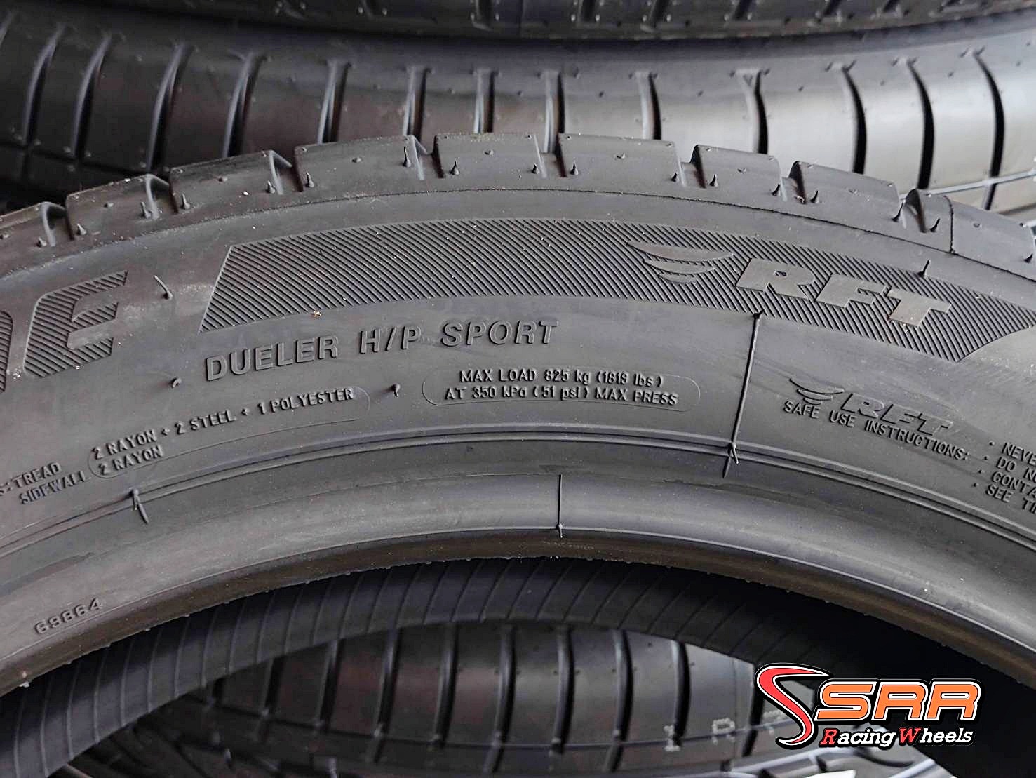 BRIDGESTONE DUELER H/P SPORT RFT 255/45R20 ยางรันแฟลต ราคาพิเศษ