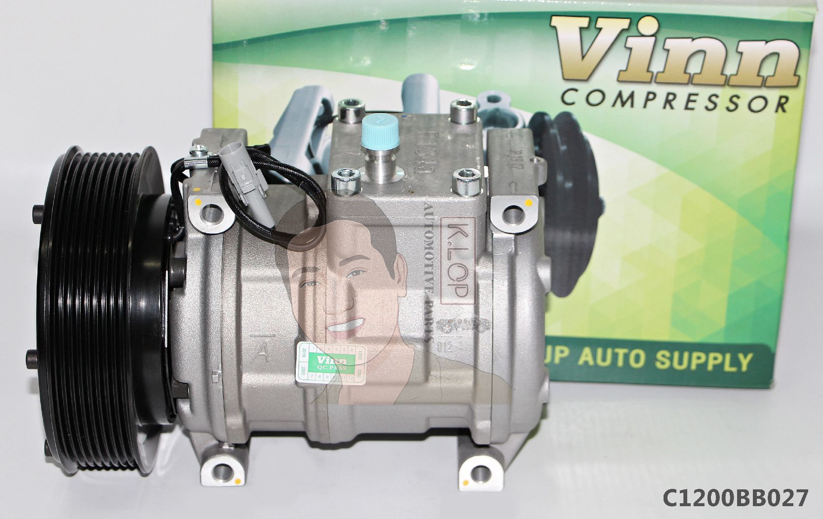C1200BB027 คอมแอร์ยี่ห้อ Vinn (10PA17C JOHN DEERE 8PK 12V)