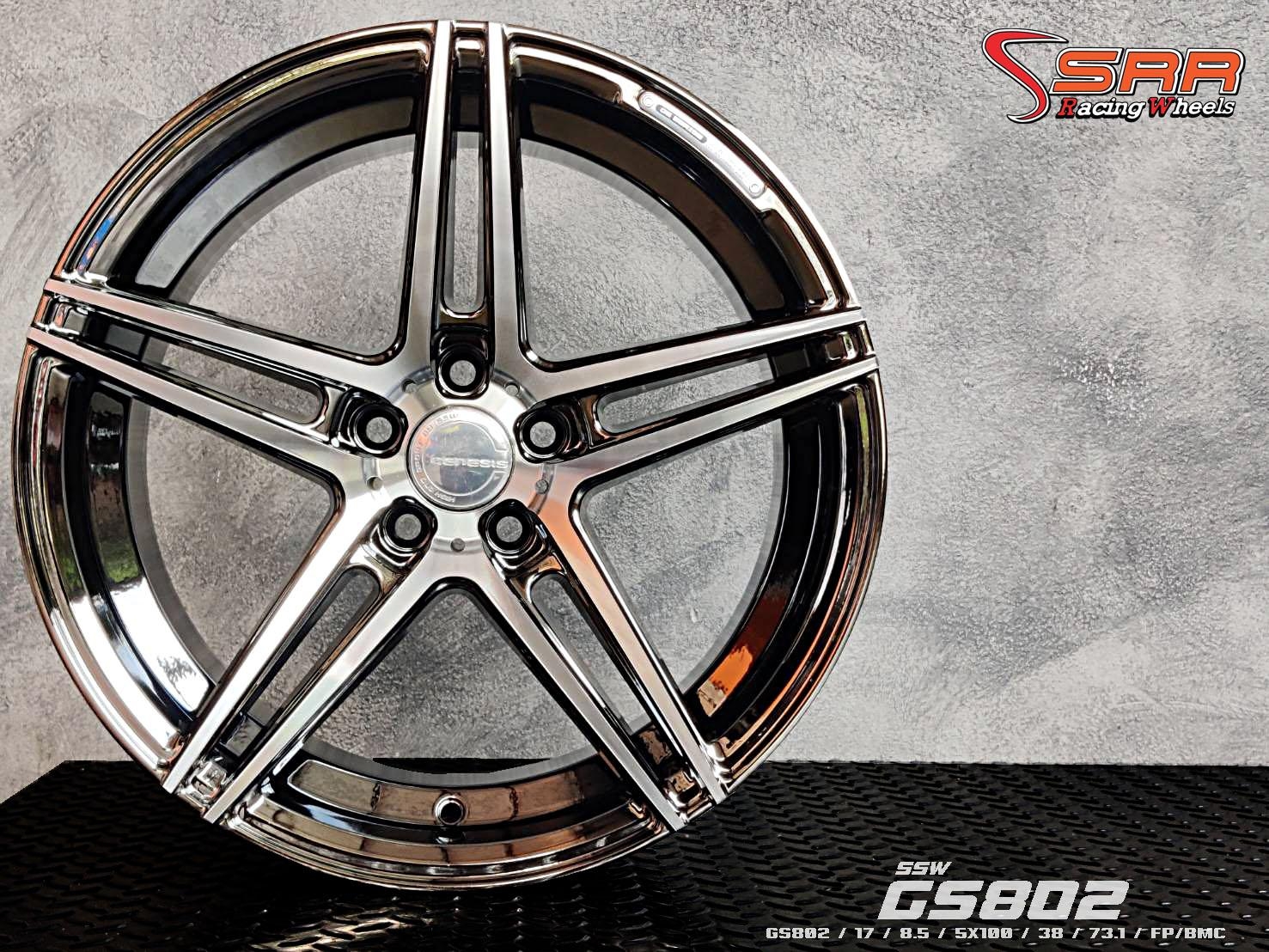 SSW GS802 ขอบ17 5x100 สีแบล็กโครม ราคาพิเศษ
