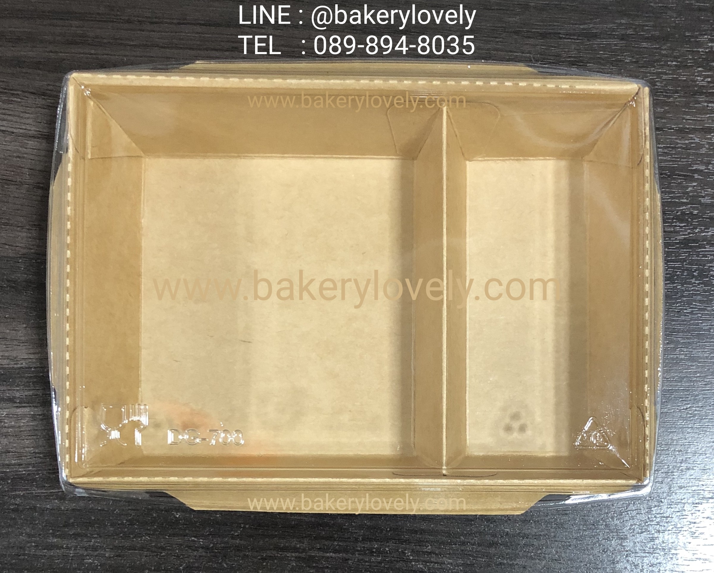 กล่องกระดาษ 2 ช่อง ฝาใส 700 ml