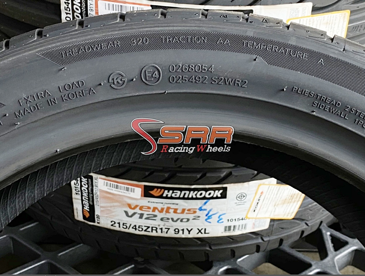 HANKOOK Ventus V12evo2 215/45ZR17 ยางใหม่ลดราคาพิเศษ