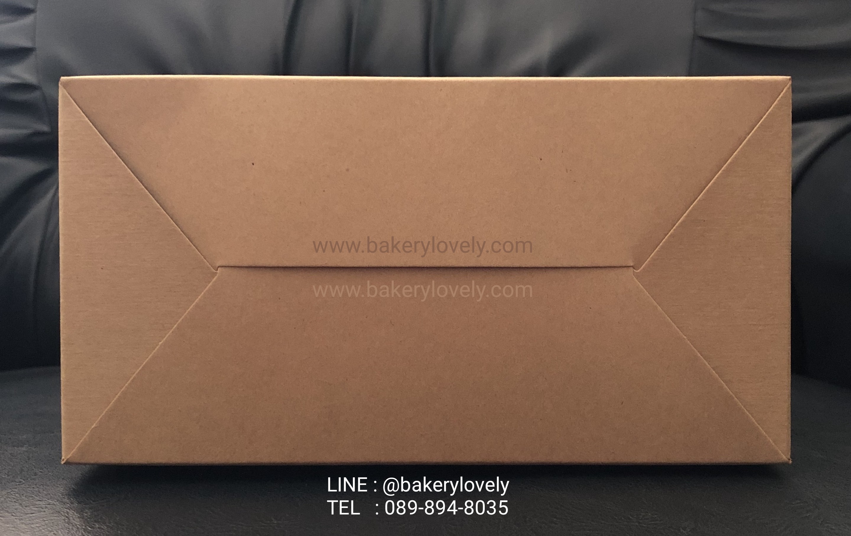 กล่องกระดาษหูหิ้ว สีน้ำตาล หน้าต่าง 1 ด้าน