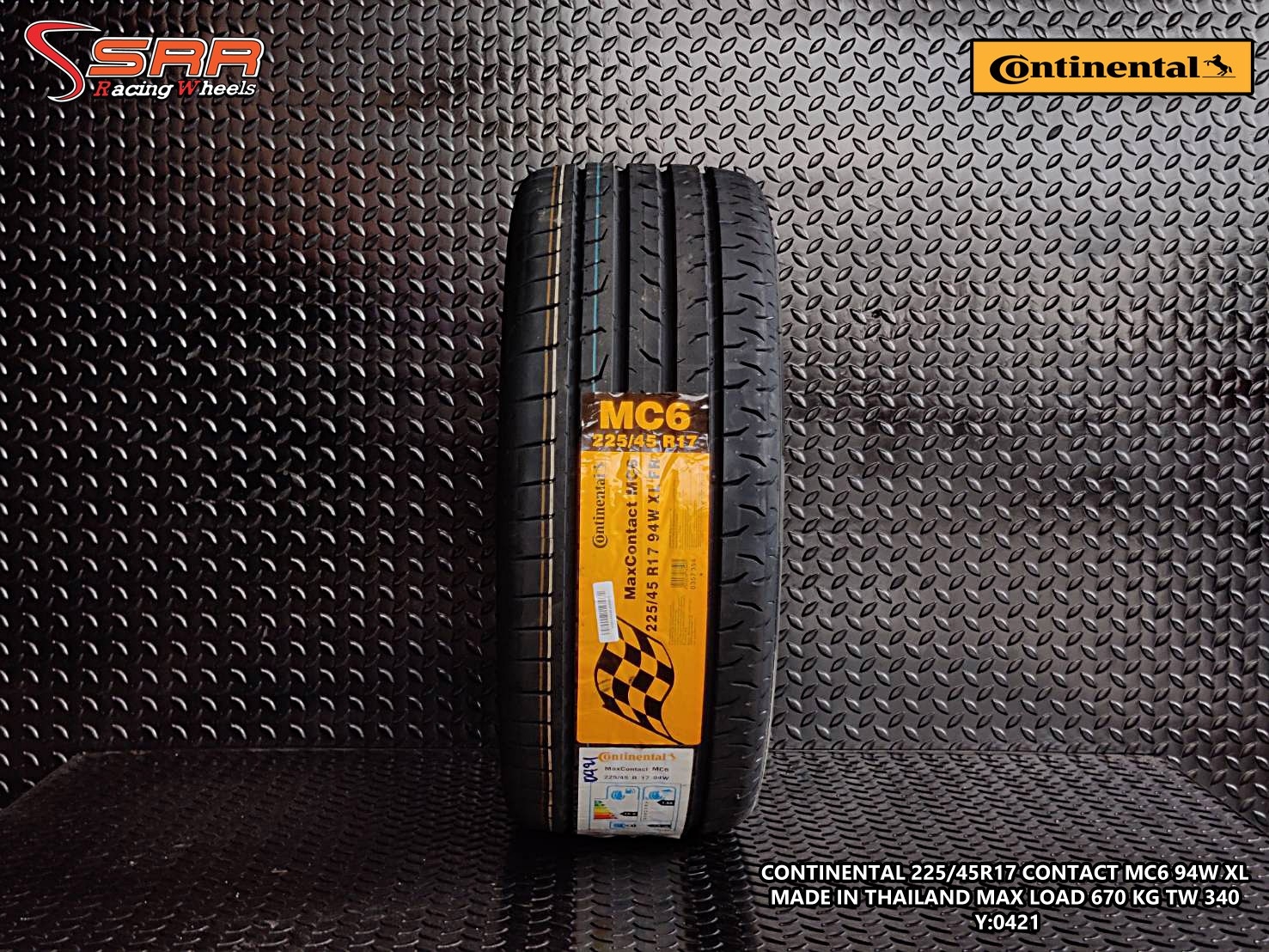CONTINENTAL MAXCONTACT MC6 225/45R17 ยางใหม่ปี2021 ราคาพิเศษ