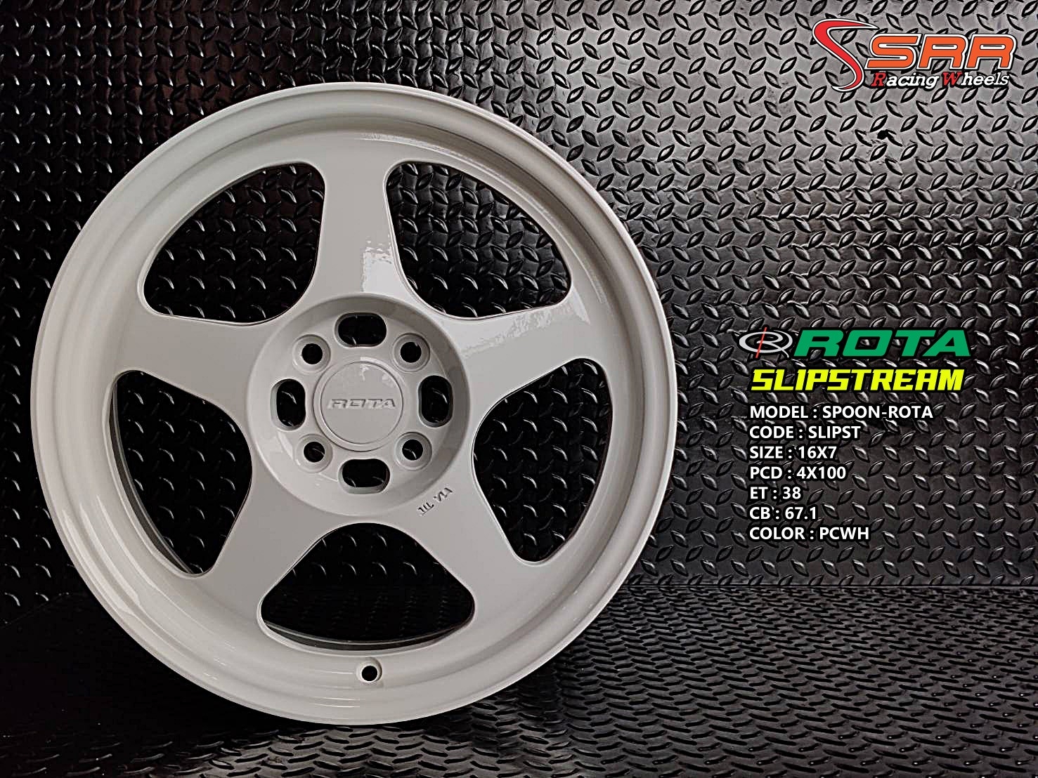 SPOON ROTA ขอบ16x7 4H100 ET38 PCWH ราคาพิเศษ