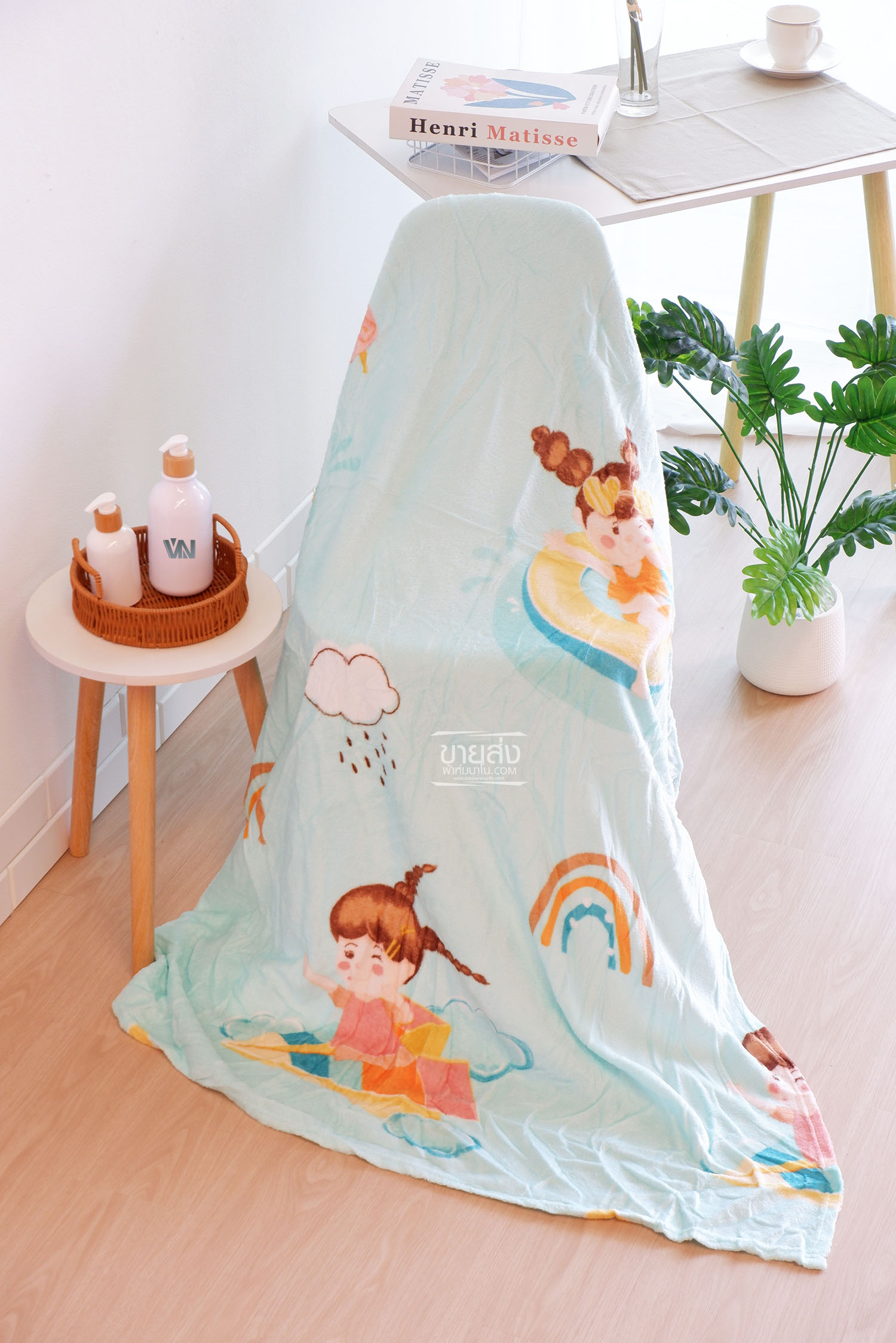 ผ้าห่มนาโนส่ง 59 บาทลายการ์ตูน 4 ฟุตรุ่นบาง 100ผืน