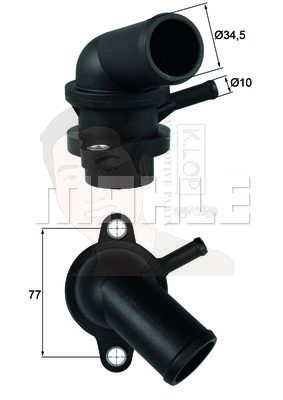 TI 240 87D วาล์วน้ำ+เสื้อ Optra 1.6 96460002 (ยี่ห้อ MAHLE)