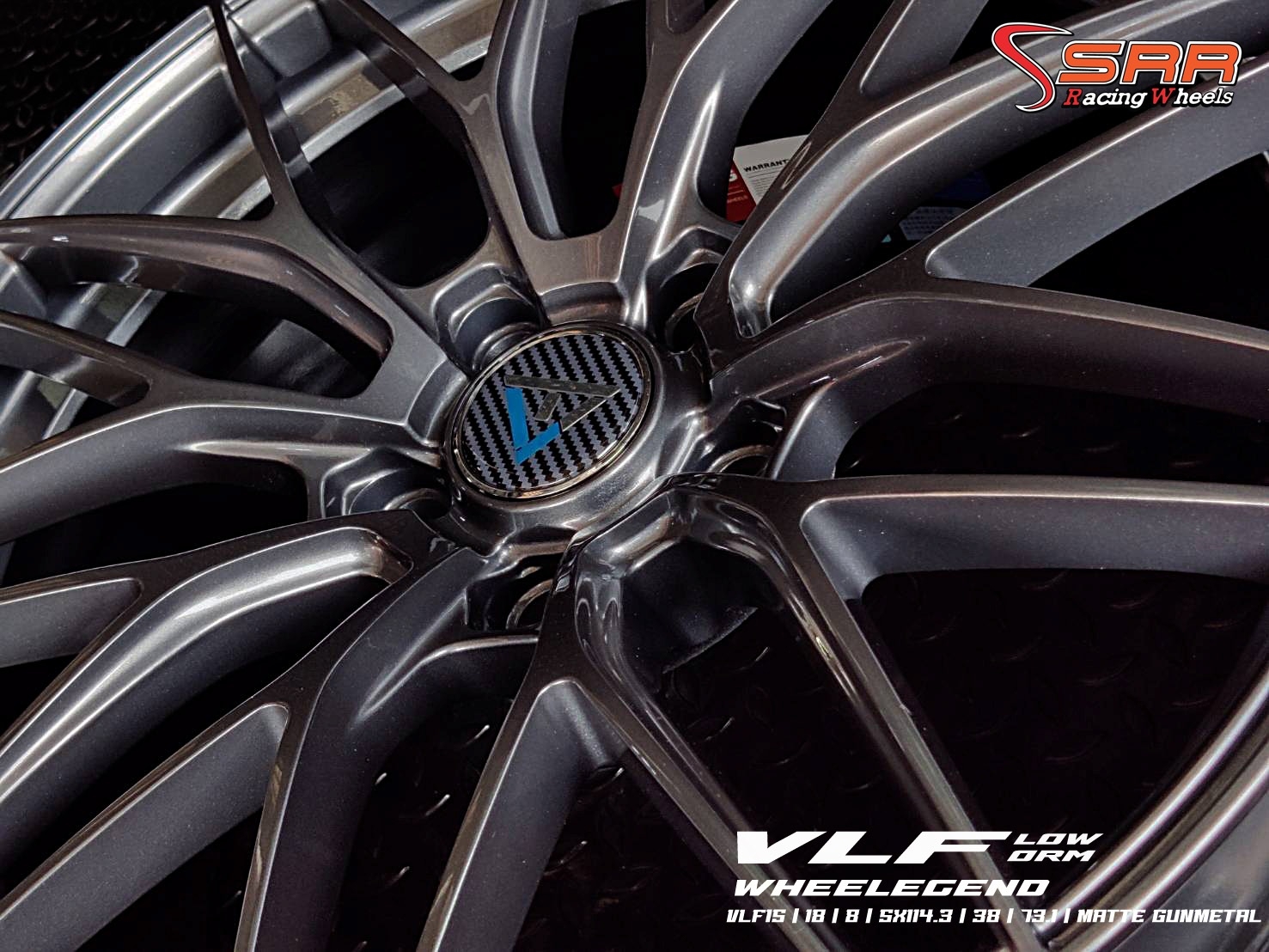 VLF15 ขอบ18 5H114.3 ET38 MATTE GUNMETAL มีจำหน่ายที่ร้านSRR