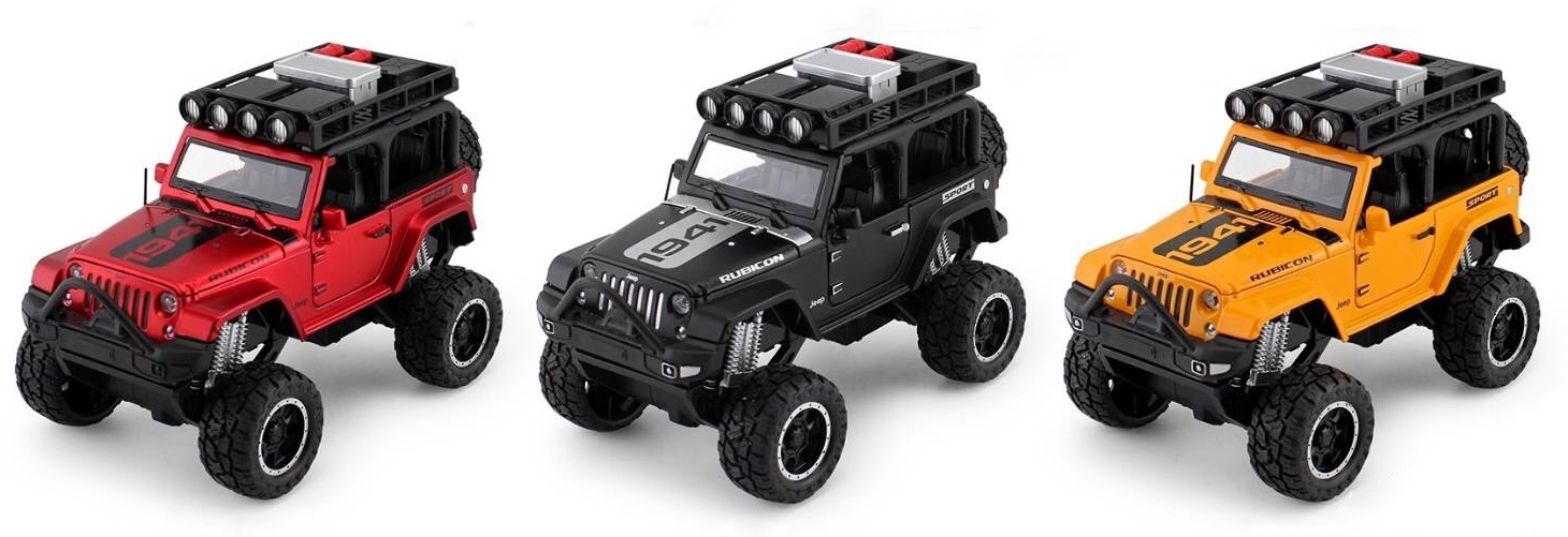 Jeep Big wheel โมเดลรถเหล็ก รถจี๊ป ล้อโต scale 1:32 มีเสียงมีไฟ (ปลีก-ส่ง)