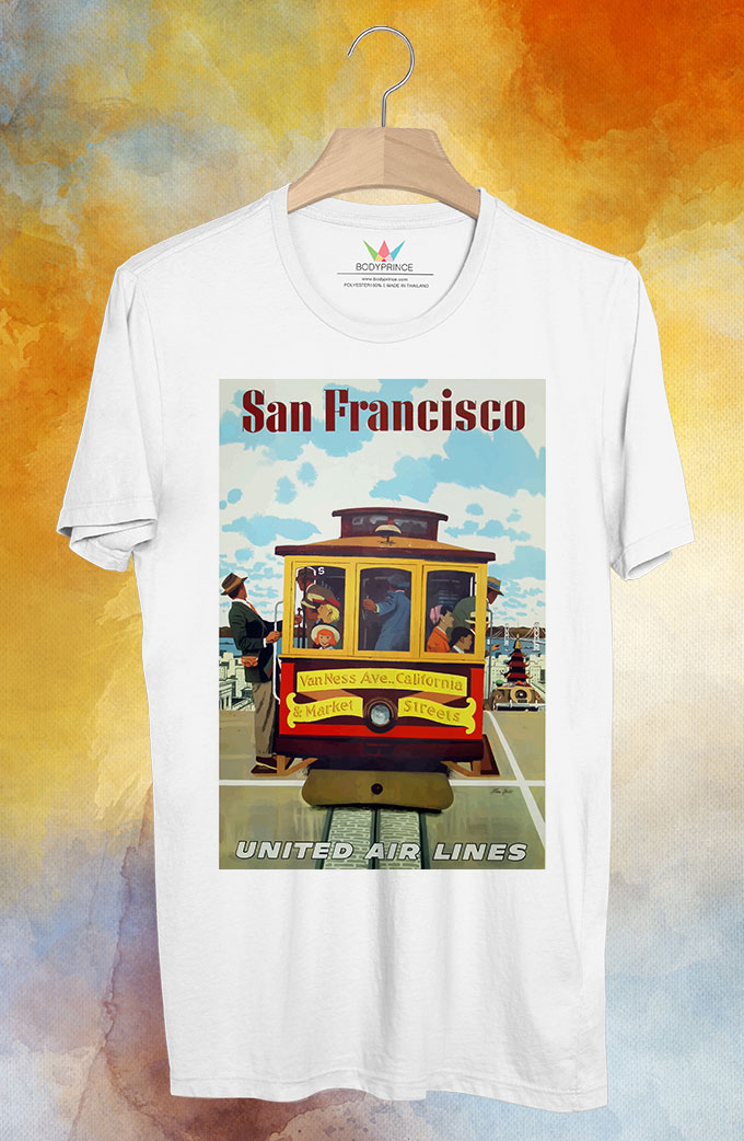 BP127 เสื้อยืด Retro City : San Francisco