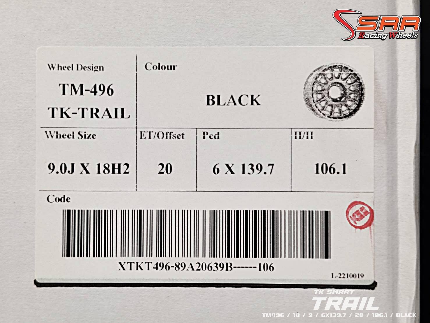 TM496 TK-TRAIL ขอบ18 6x139.7 ET20 BLACK ราคาพิเศษ