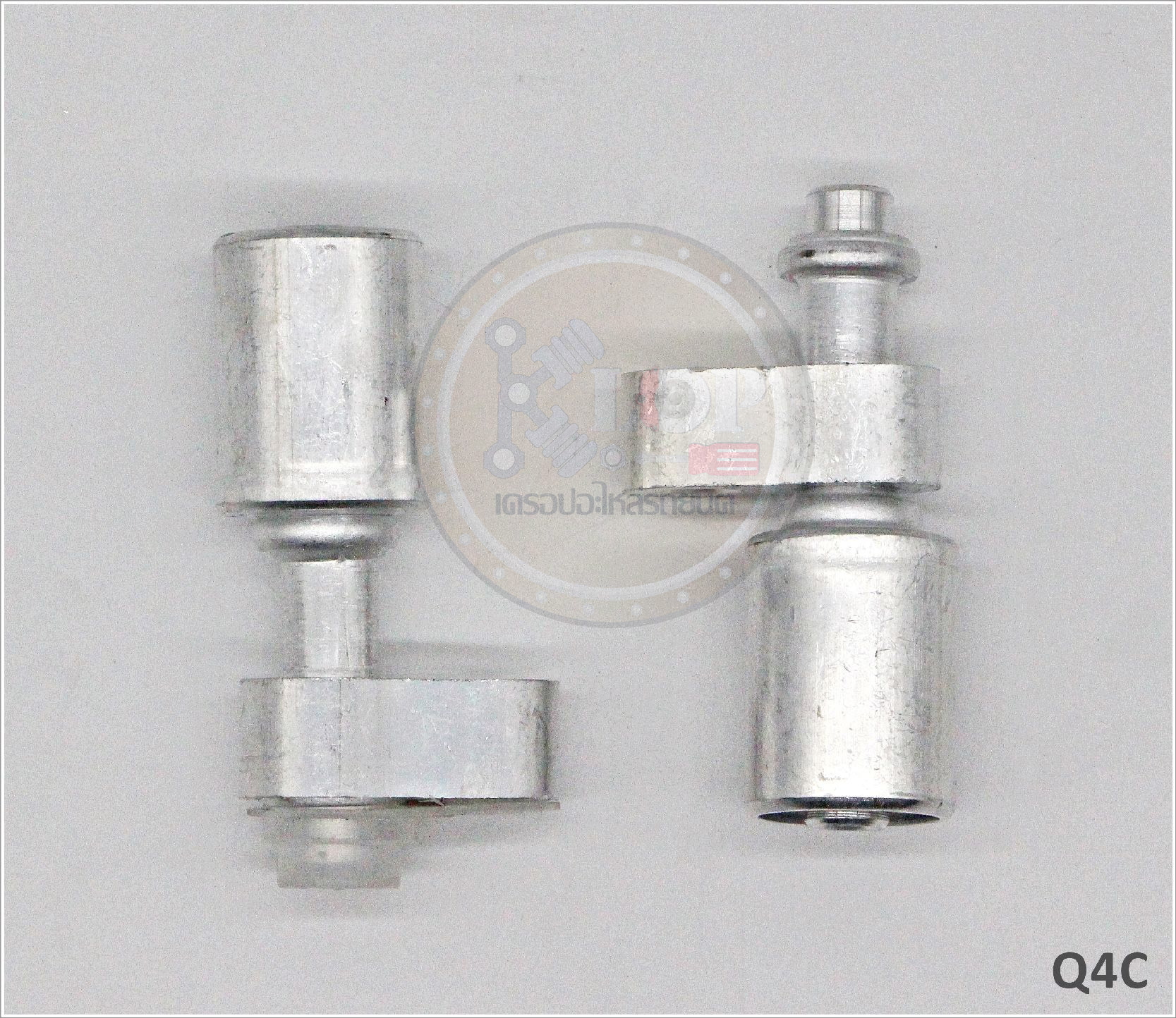 Q4C พิตติ้ง 1/2นิ้ว -180องศา แปะหมุน R12 (ปลอกอลูมิเนียม) (Vinn)