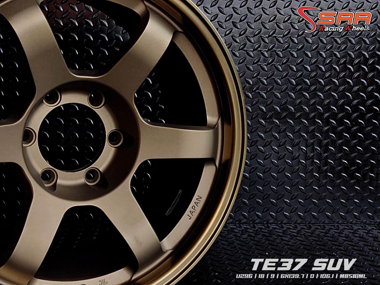 TE37 SUV U296 ขอบ18x9.0 6H139.7 ET0 MBSB/ML ชุดละ 14,000฿