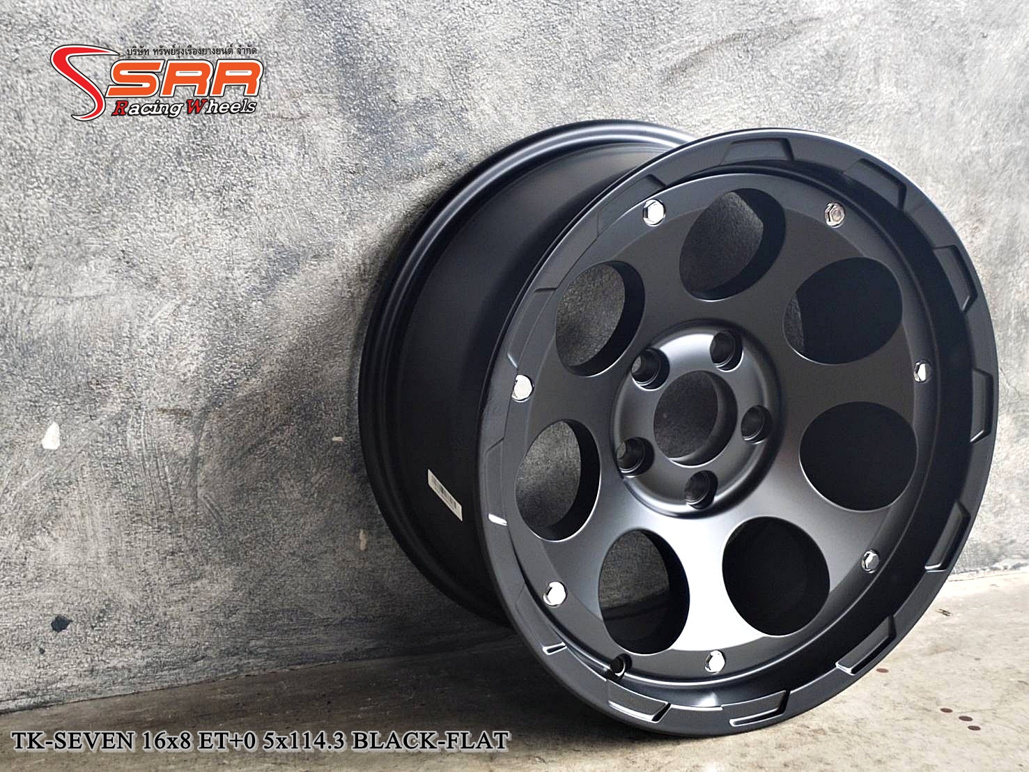 TK-Seven TL-004 16x8 ET+0 5x114.3 BLACK-FLAT