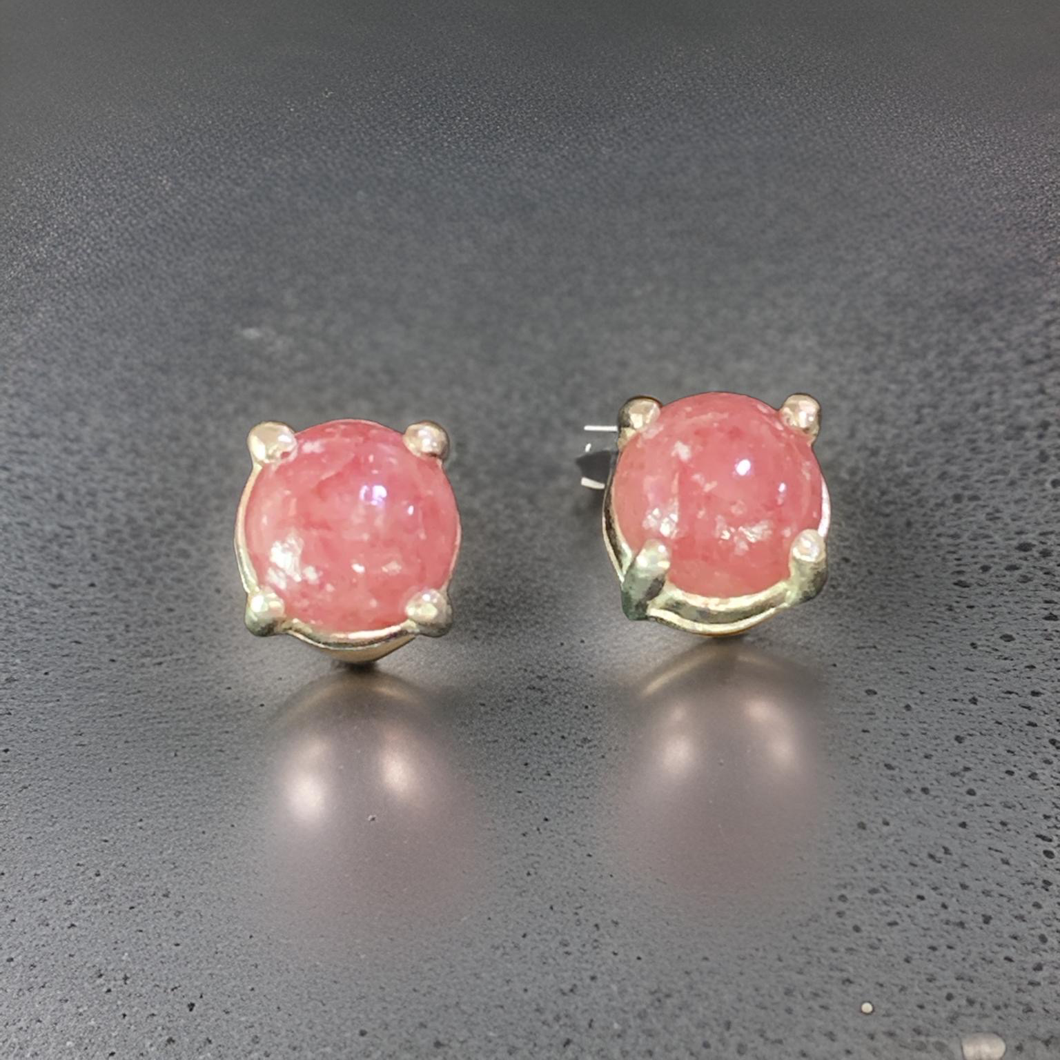 ต่างหูพลอย ต่างหู Strawberry Quartz (NO.TC002) Classic earring
