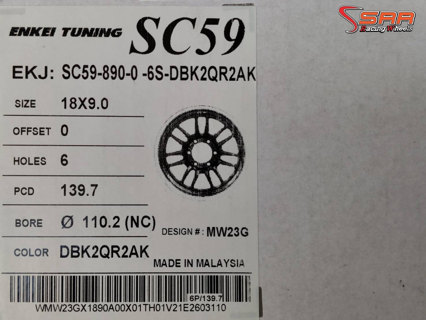 ENKEI TUNING SC59 ขอบ18 6H139.7 ET0 DBK2QR2AK มีจำหน่ายที่ร้านSRR