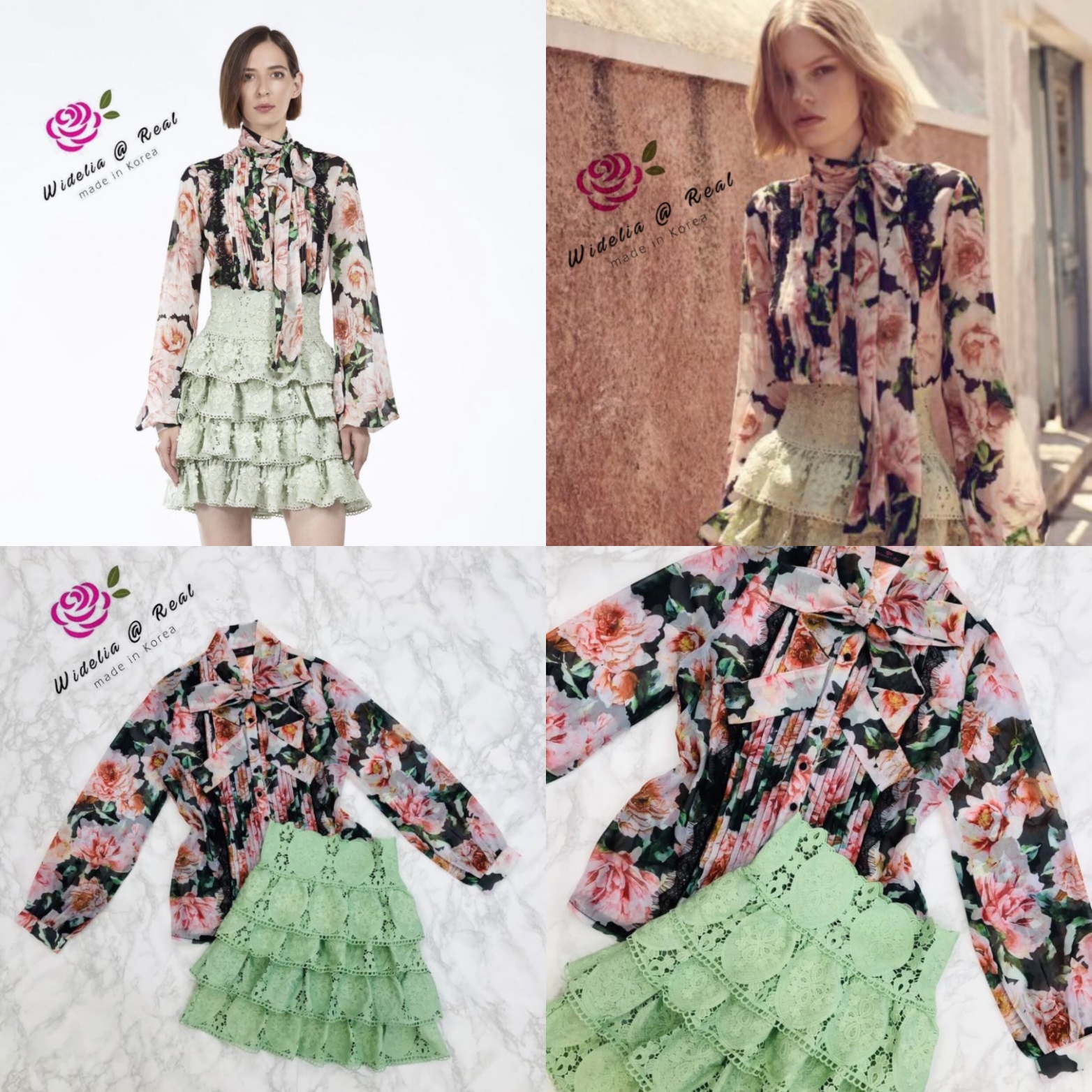 Acler Set เซ็ทเสื้อแขนยาวกับกระโปรงลูกไม้สุดน่ารัก เซ็ทนี้น่ารักมากจ้า