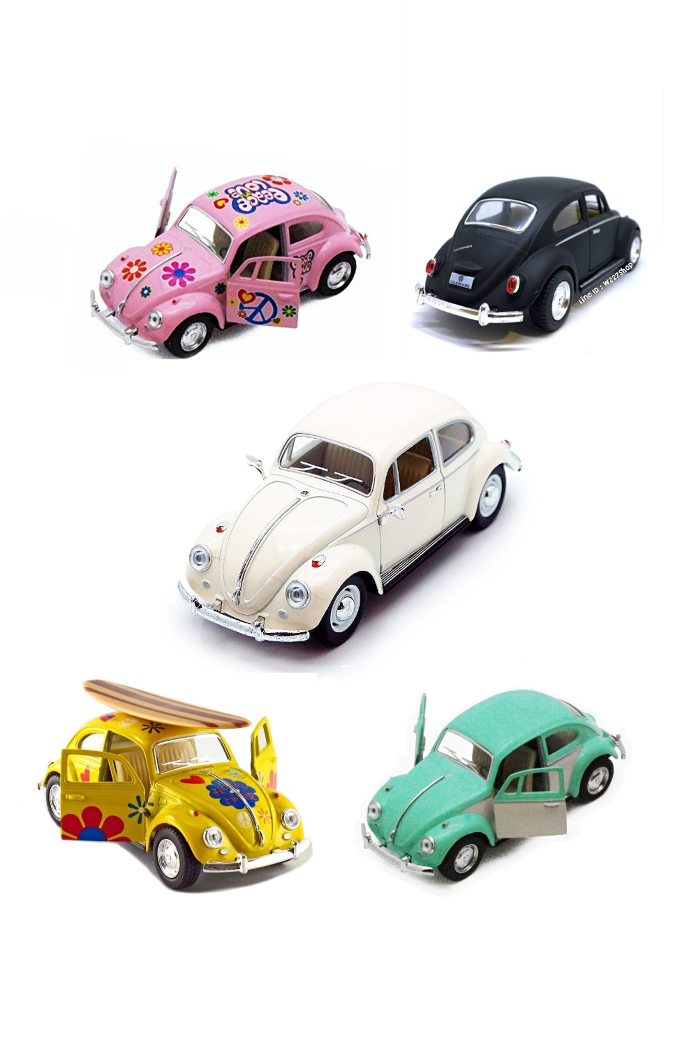 1967 Volkswagen Classical Beetleโมเดลรถเหล็ก รถโฟล์คเต่า (ปลีก-ส่ง)
